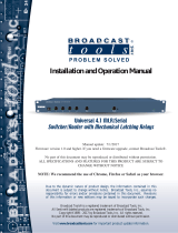 Broadcast Tools Universal 4.1 MLR/Serial Owner's manual