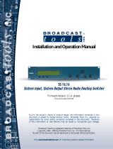 Broadcast Tools SS 16.16 Owner's manual