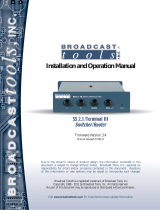 Broadcast Tools SS 2.1/Terminal III Owner's manual