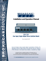 Broadcast Tools SS 4.1 III Owner's manual