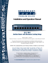 Broadcast Tools SS 8.1 MLR Owner's manual