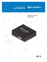 Binary B-230-HDSPLTR-1x4 Owner's manual