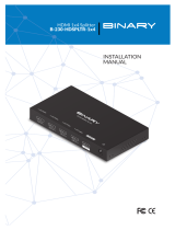 Binary B-230-HDSPLTR-1x8 Owner's manual