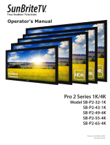 SunBrite SB-P2-43-1K-BL Owner's manual