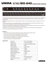 Unika MX-840 Owner's manual