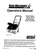 Yard Machines 140 Series Owner's manual