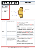 Casio Silver Stainless Steel Bracelet Watch User manual