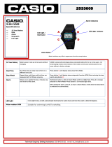Casio G LCD EL RESIN User manual