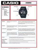 Casio Men's G-Shock Black Resin Strap Watch User manual