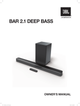 JBL Bar 2.1 Deep Bass Owner's manual