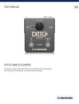TCElectronic DITTO JAM X2 LOOPER Owner's manual