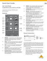 Behringer 921 VOLTAGE CONTROLLED OSCILLATOR User manual