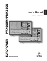 Behringer PMX880S User manual