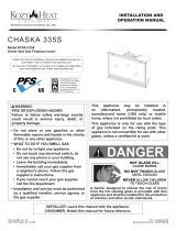 Kozyheat Chaska 335S Owner's manual