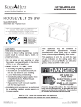 Kozyheat Roosevelt 29 Birch Owner's manual