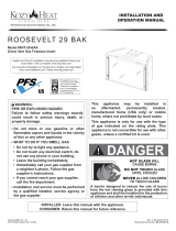 Kozyheat Roosevelt 29 Owner's manual