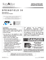 Kozyheat Springfield 36 Owner's manual