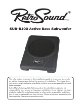 RetroSound SUB-8100 Installation guide