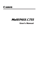 Canon MultiPASS C755 User manual