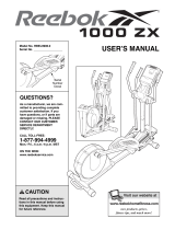 Reebok Fitness 1000 ZX elliptical exerciser RBEL9906.1 User manual