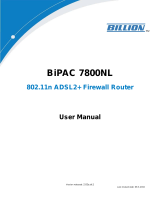 Billion BiPAC 7800NXL  User manual