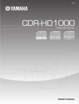 Yamaha CDR-HD1000 User manual