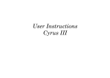 Cyrus IIIi Owner's manual