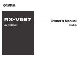 Yamaha RX-V567 AV Receiver Owner's manual
