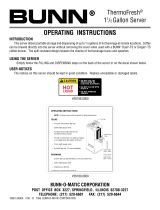Bunn ThermoFresh Operating instructions