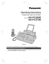 Panasonic DECTfax Fax machine and digital telephone system Operating instructions