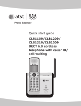 AT&T CL81309 - AT&T DECT 6.0 Quick start guide