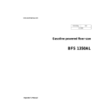 Wacker Neuson BFS 1350AL User manual