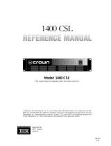Crown 1400CSL User manual