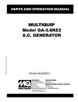 MQ Multiquip GA-3.6RZ2 User manual
