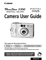 Canon PowerShot S100 DIGITAL ELPH User manual