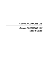 Canon FAXPHONE L75 User manual