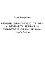 Acer P5206 User manual
