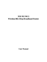 MSI RG-54G3 User manual