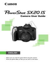 Canon Powershot SX20 IS User manual