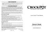Crock-Pot Lunch Crock User manual