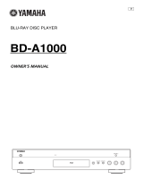 Yamaha BD-A1000 Owner's manual