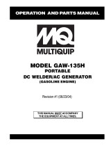 MQ Multiquip GAW135H User manual