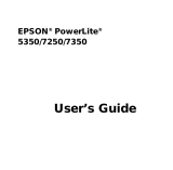 Epson PowerLite 7350 User manual