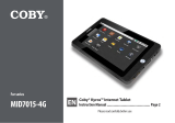 Coby Kyros MID7015-4G Series Owner's manual