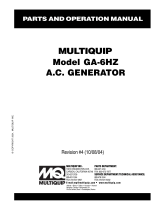 MQ Multiquip GA6HZ User manual