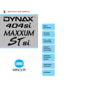 Minolta Dynax 404Si User manual