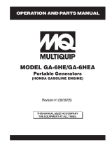 MQ Multiquip GA-6HEA User manual