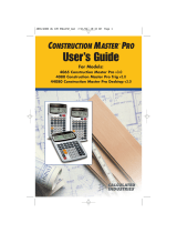 Calculated Industries 4030 CONSTRUCTION MASTER PRO LT User manual