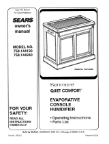 Sears Kenmore Quiet Comfort 758.144120 User manual