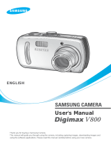 Samsung Digimax V800 User manual